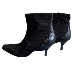 Liz Claiborne Flex Kitten Heel Sock Ankle Boot Sz 10M​​